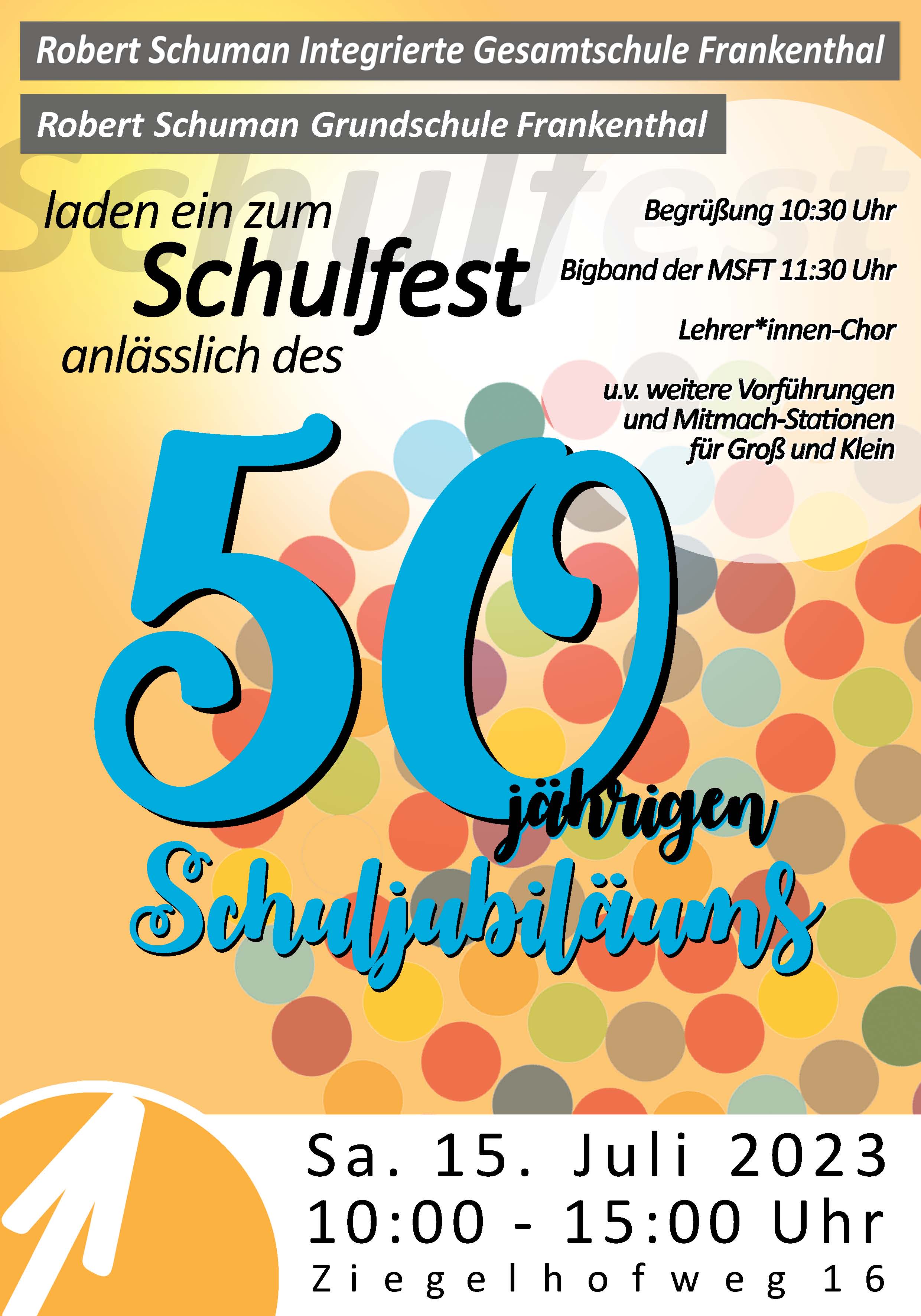 Plakat Schulfest 50