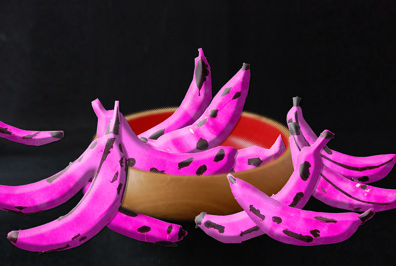 Bananen-Schale pink